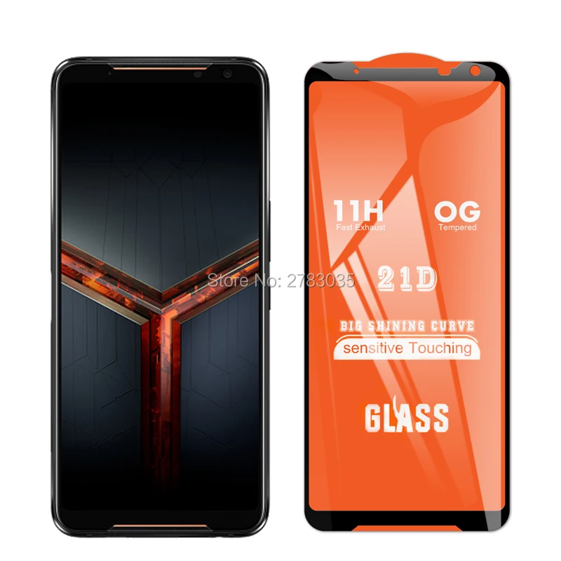 Для Asus ROG Phone 2 II ZS660KL 6,5" 21D 9D полное покрытие из закаленного стекла Защитная пленка для экрана