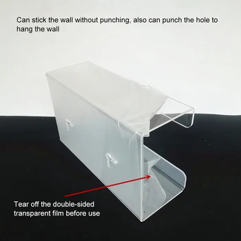 

Hot New Plastic Wall Mountable Tissue Box Holder Transparent Acrylic Medical Glove Box Tissue Box Holder For Home Office Decor