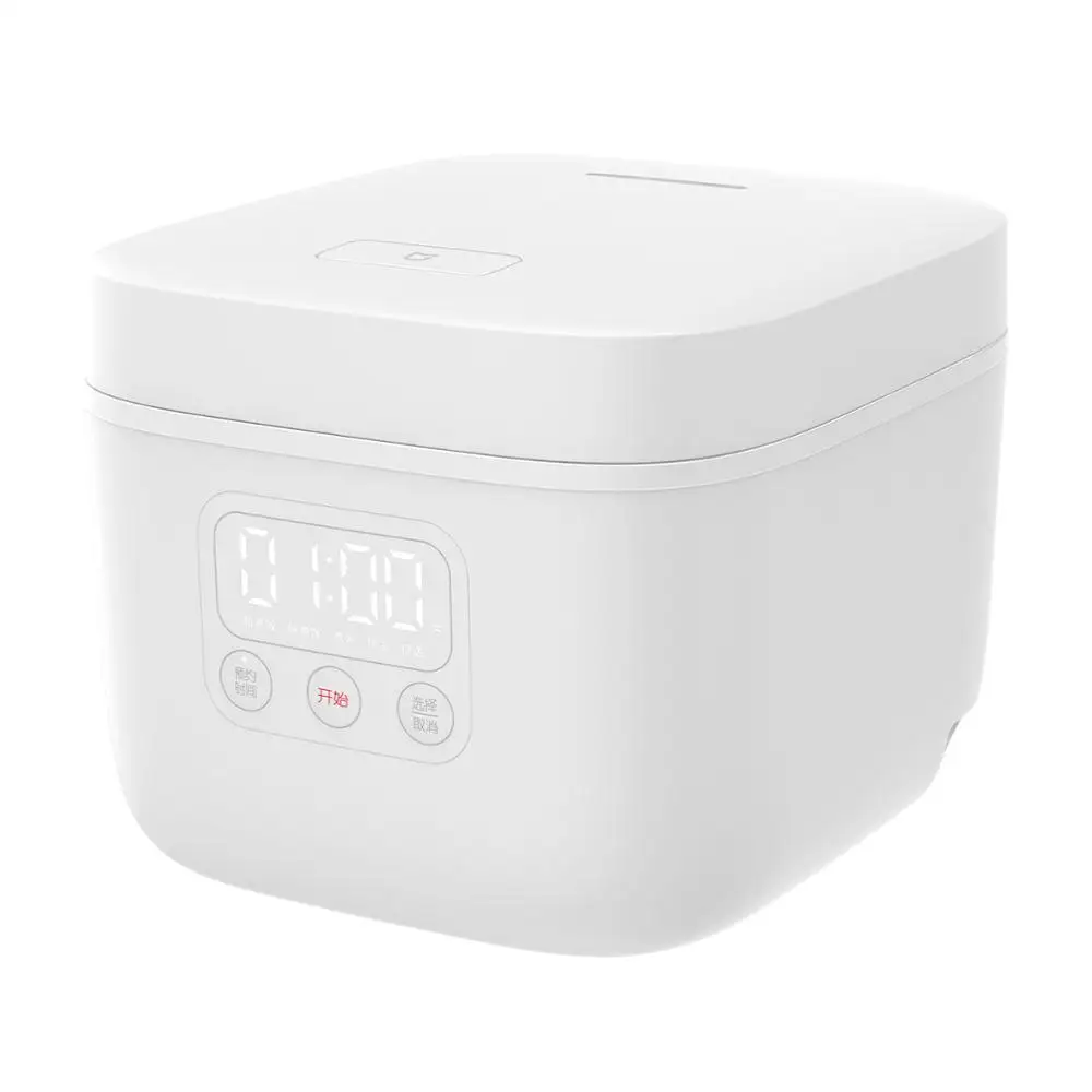 Оригинальная электрическая рисоварка Xiaomi Mijia, 1,6л, кухонная мини-плита, маленькая рисоварка, умный светодиодный дисплей, рисоварка - Цвет: Белый