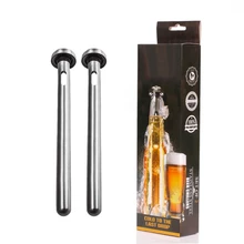2 шт., инструменты для охлаждения вина, нержавеющая сталь, охлаждающая штанга для пива, охладитель для пива, бытовой охлаждающий Серебряный стержень, портативные барные принадлежности