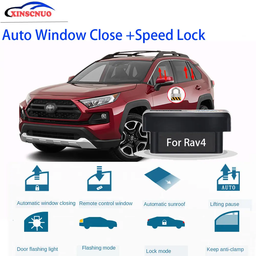

XINSCNUO New Smart Electronics window lift For Toyota RAV4 2020 Auto OBD Speed Lock & Window closer