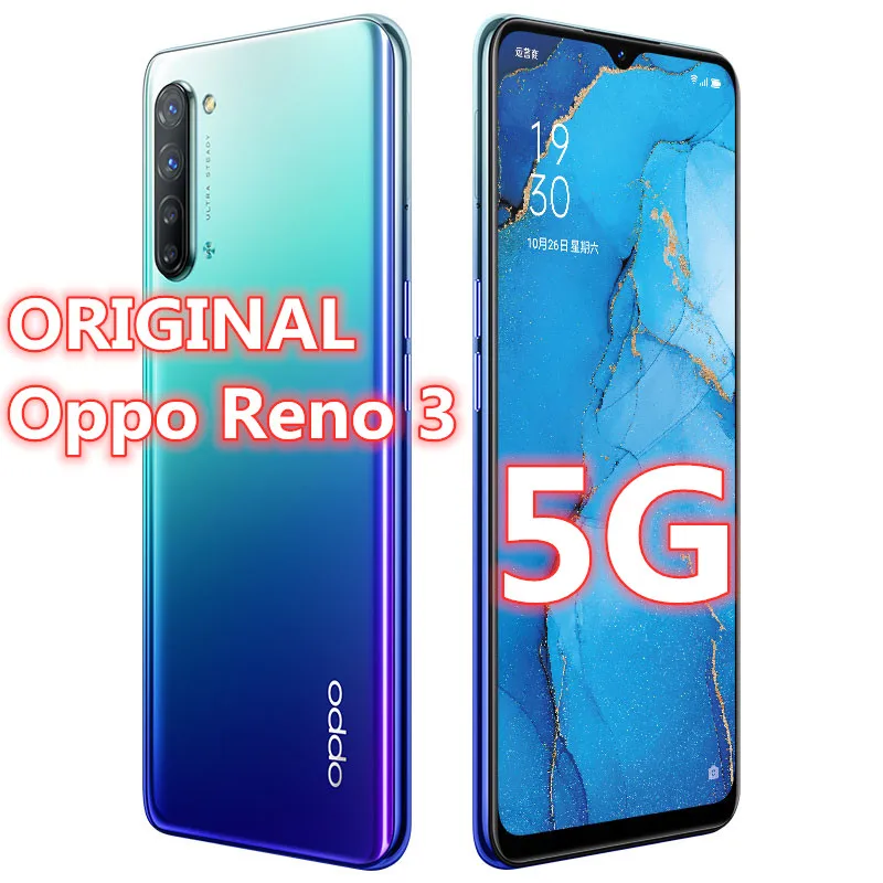 Новинка оригинальный смартфон Oppo Reno 3 5G Mediatek 1000L 6 4 дюйма 128 x МП 5 камер VOOC экран