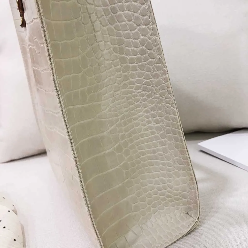 Retro Alligator Bucket Bags Women Crocodile Pattern Handbag Capacity Casual Crocodile Shoulder Messenger Bags Ladies PU Purse