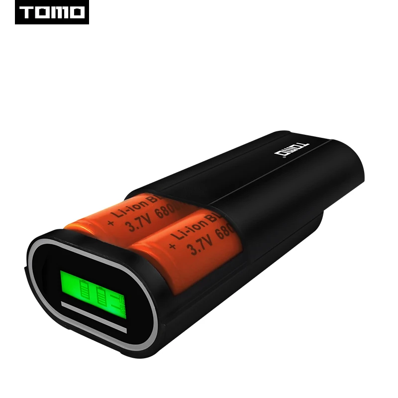 26650 солнечное зарядное устройство хранения коробка дисплея 26650 power bank чехол TOMO D2 2 Вход 5V 2.1A(макс. на выходе) для мобильных телефонов pad Планшета