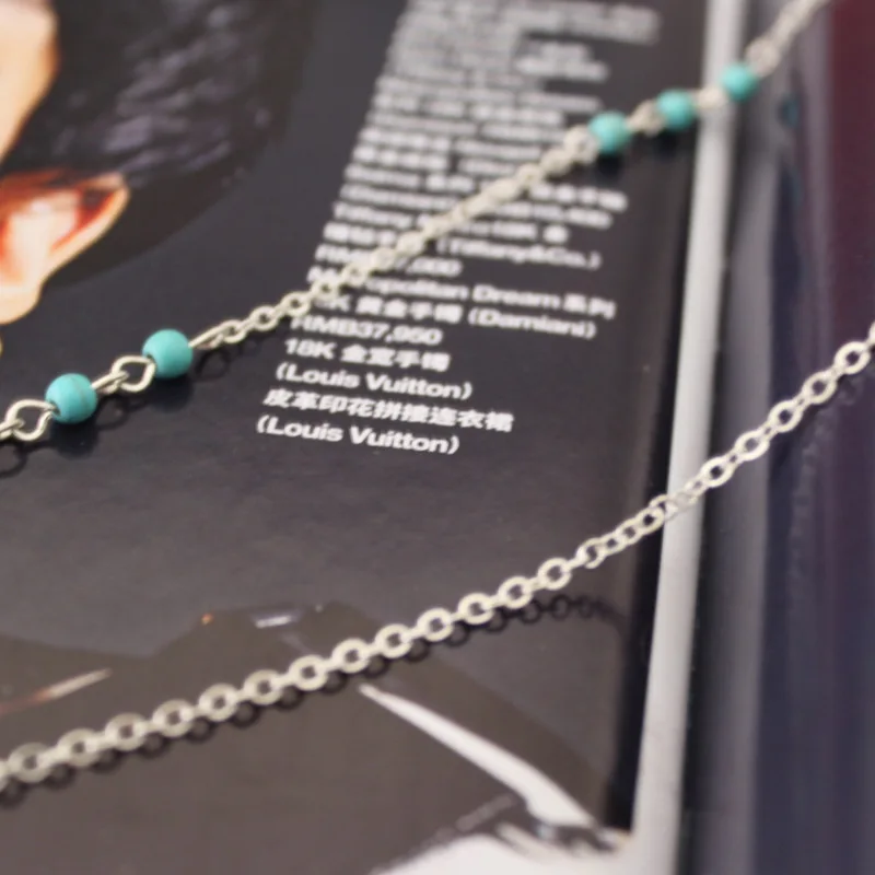 Простое ожерелье ручной работы с подвеской из бисера длинное из натурального камня ожерелье на цепочке для свитера s для женщин модное ювелирное изделие на шею XL040