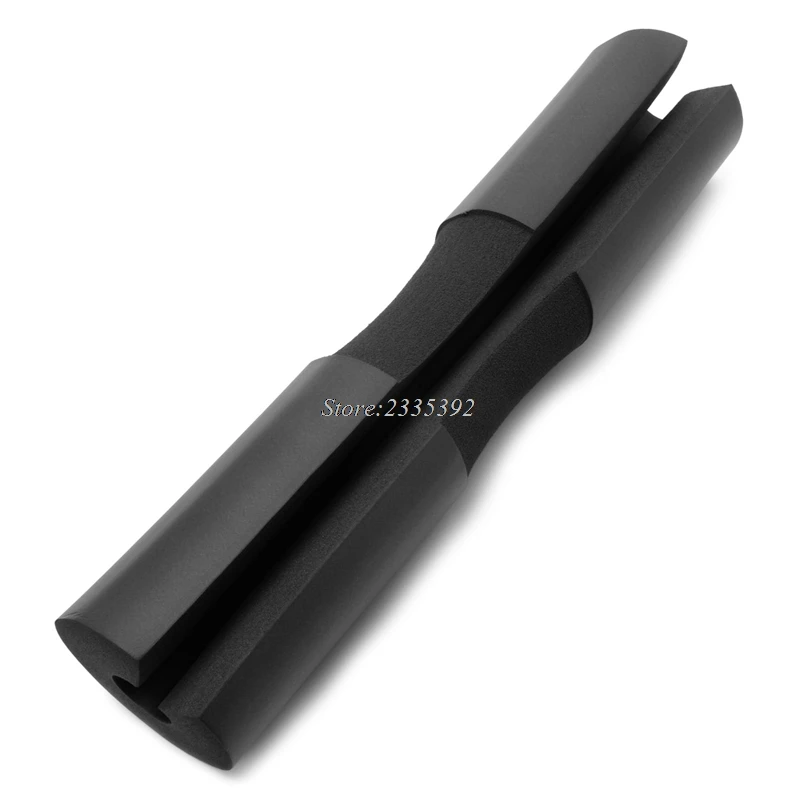 Black Foam Padded Barbell Cover For Gym Weight Lifting Squat Shoulder Back Support A6HC - Color: Black