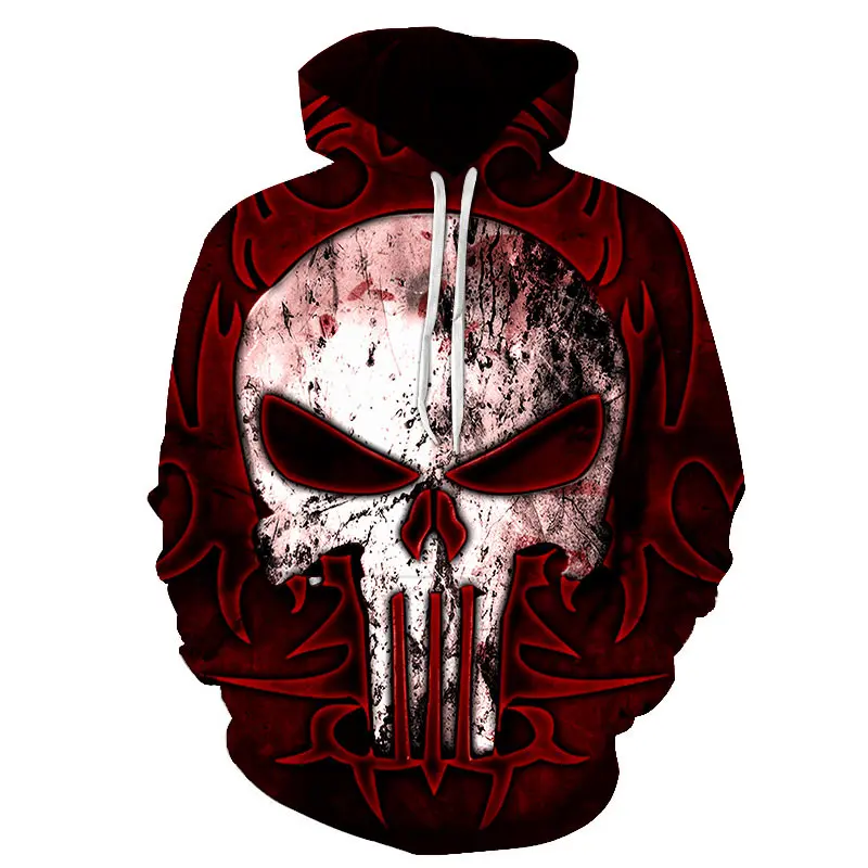 

2020 Autumn and Winter New Men's Horror Bloody Sports Pullover 3D Printed Casual Abstract Best-Selling Street Hoodies