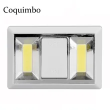 Ночной свет COB Светодиодный ночник Переключатель аварийного освещения Беспроводная настенная лампа для гардероба светильник в шкаф