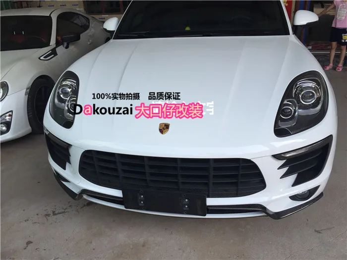 Подходит для Porsche Macan модифицированный Карбон волокно передний бампер нож