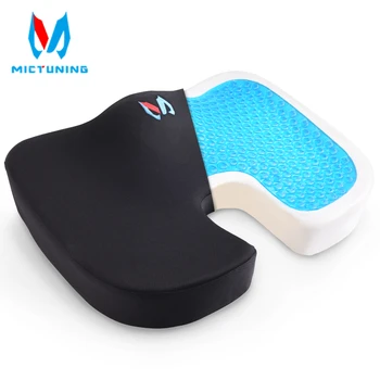 

MICTUNING Cooling Gel Seat Cushion Memory Gel Enhanced Chair Pad Coccyx Cushion for Tailbone Pain Office Chair Car Seat Cushion
