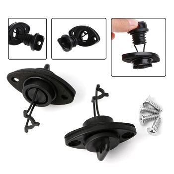 

2 Pcs Universal Drain Bungs Plugs With 4 Screws For Dinghy Kayak Canoes Boat Hot NEW