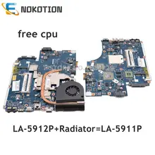 NOKOTION MBPTQ02001 MBNA102001 LA-5912P для acer aspire 5551 5552 5551G 5552G PC материнская плата совместима с LA-5911P бесплатным процессором