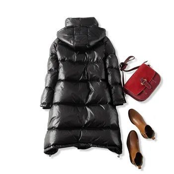 

2019 Brand Winter White Duck Down Jacket Women Long Down Parka Thick Warm Down Coat Female Outwear Jacket Hiver 19071201