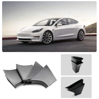 

Set Storage Box Inner Front+Rear Door Handle For Tesla Model 3 2017-2019