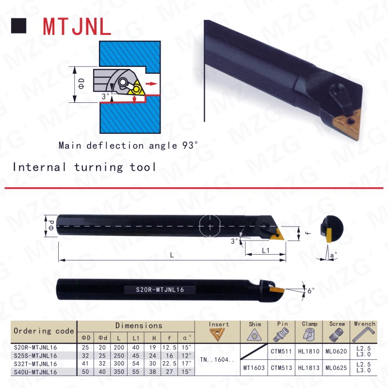 Mocask MTJNL фрезы S20R-MTJNL16 внутренние держатели инструментов карбид вольфрама токарный станок с ЧПУ внутреннее отверстие режущая вставка токарные инструменты