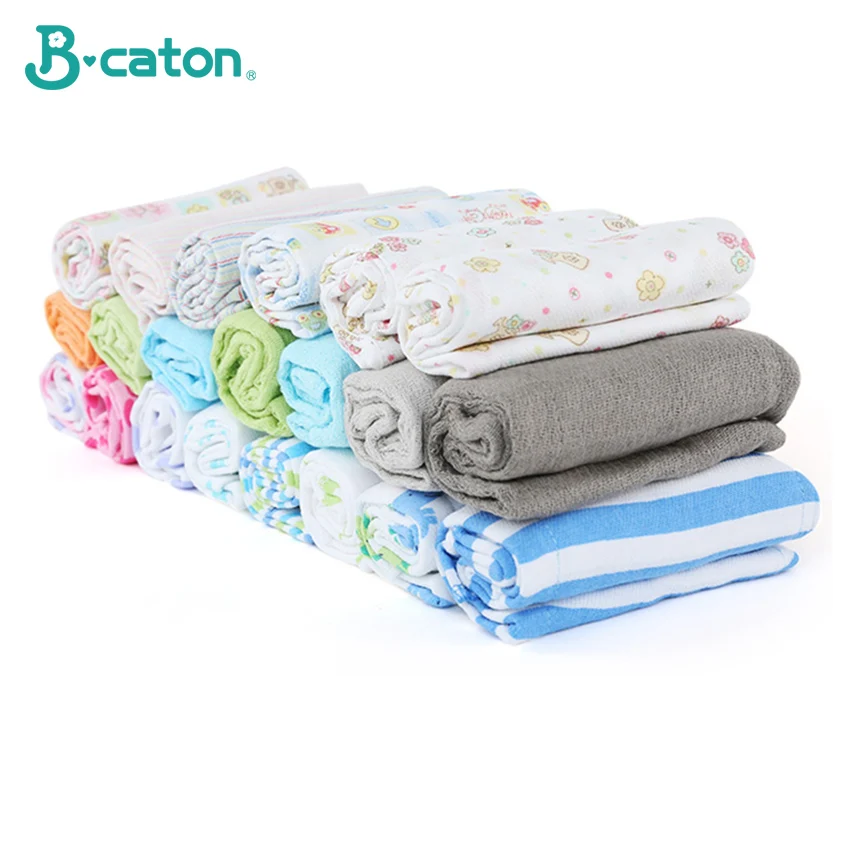 Baby Diaper Cotton Cloth Diapers Reusable Washable 100% Cotton Birdseye Fabric Breathable Cute Cartoon Printing 50*36Cm