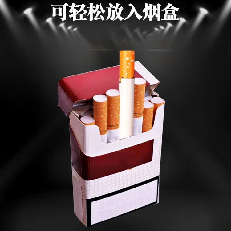 Cigarette model gas lighter Inflatable Fashion cigarette Metal lighters Windproof smoking Grinding Wheel Lighter Outdoor Tools