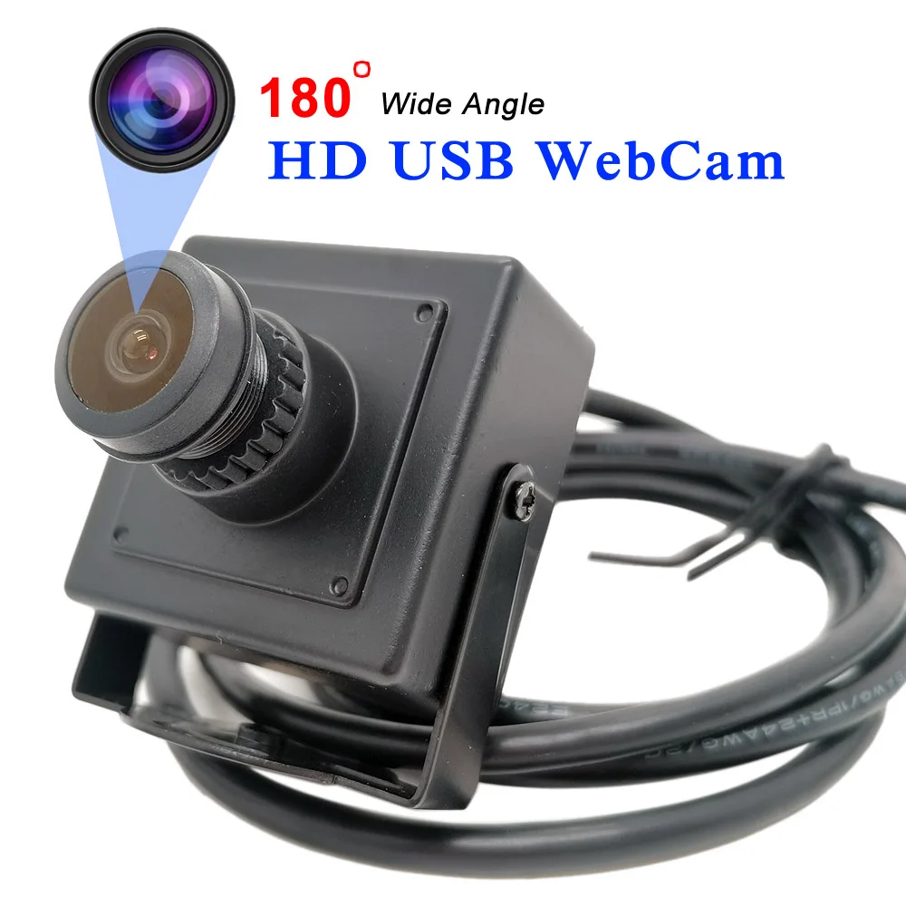 Full Hd 1080P USB 2.0 Wide Angle Webcam 180degree Mini CCTV Usb Cable ...