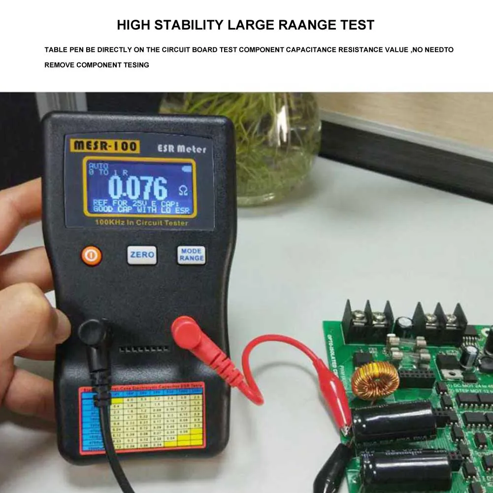 MESR 100 измерительные инструменты измеритель емкости Многофункциональный внутренний тестер сопротивления универсальный портативный профессиональный цифровой