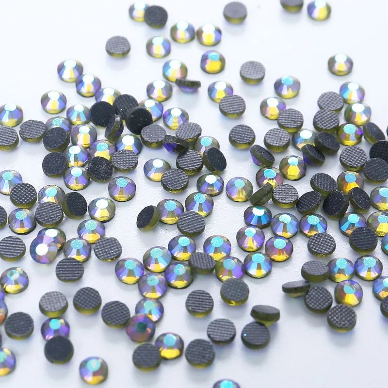 

1440PCS/BAG LT.Peach AB DMC HotFix FlatBack Rhinestones Crystal Hot Fix glitters iron-on garment shoes crystal stone