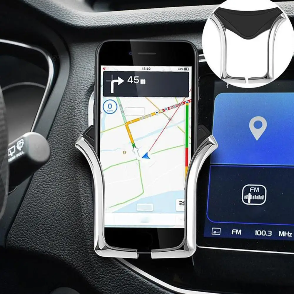 Автомобильный gps держатель телефона Автоматическая нагрузка индукционный кронштейн навигационный кронштейн вентиляция воздуха держатель в автомобиль