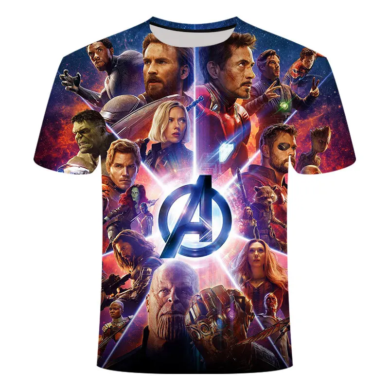 

2019 New design t shirt men/women Avengers Endgame 3D print t-shirts MAn Short sleeve Harajuku style tshirt tops Asian size 6XL