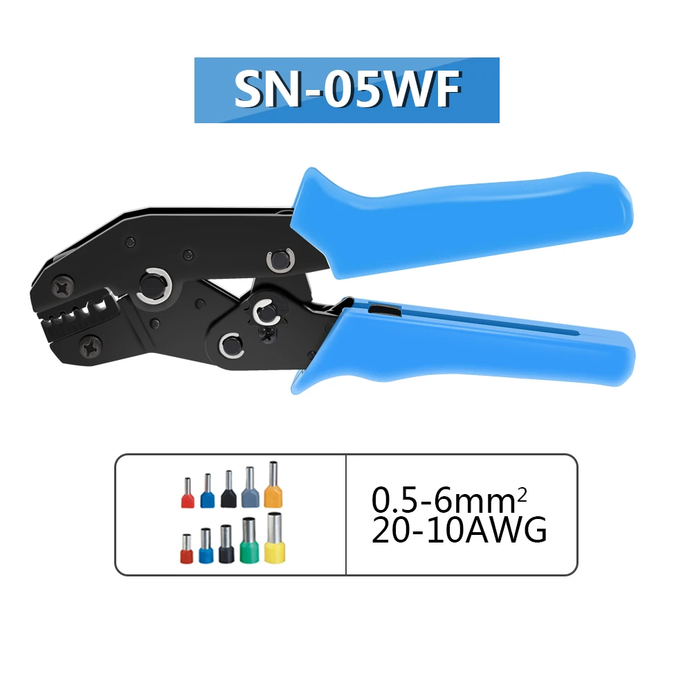 FASEN SN-06WF 0,25-6mm2 обжимные плоскогубцы для кабеля, фиксирующий Зажим, обжимной инструмент