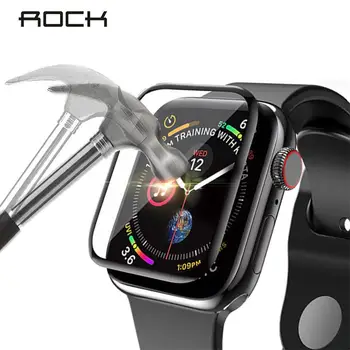 

ROCK Protector Glass For Apple Watch 5 4 44mm 40mm 42mm 38mm 3D Curved Surface Tempered Glass For iwatch Film Series 3 2 1 Glass