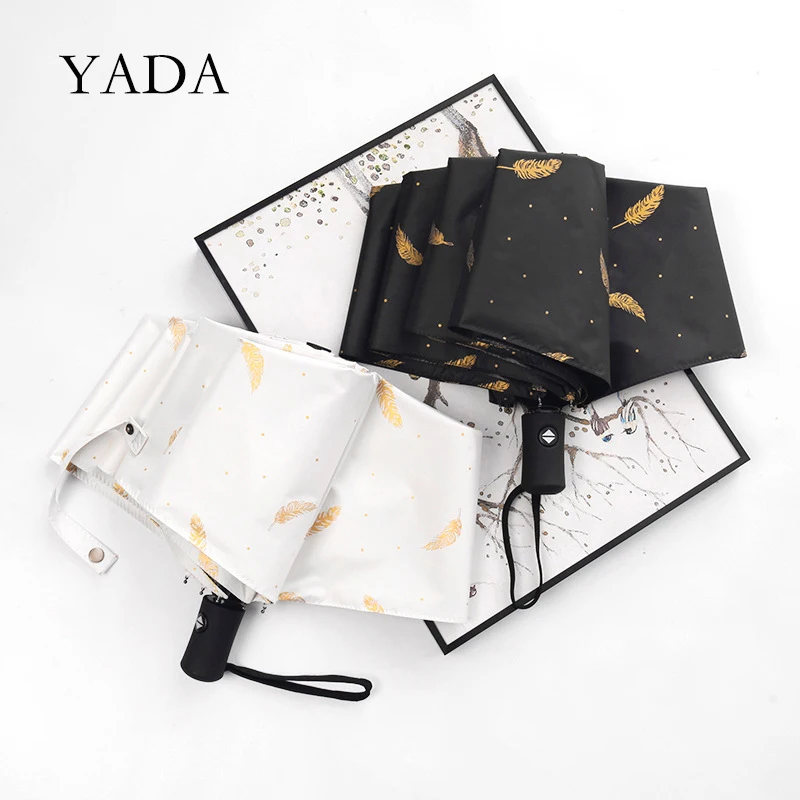 

YADA 2020 INS Charms Flower Folding Automatic Umbrella For Women Girl UV Rainproof Umbrella Parasol Rain Sun Umbrellas YD200116