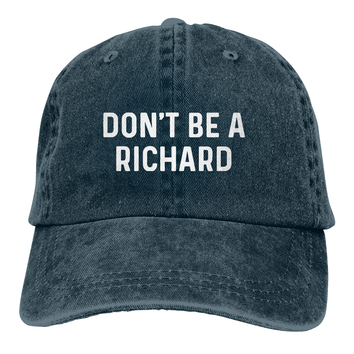 Don't Be A Richard Casquette, Черная мужская и женская джинсовая бейсболка, Регулируемая Кепка для гольфа
