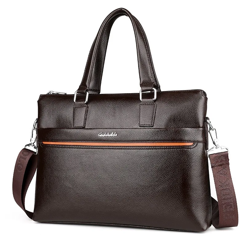 

New Style MEN'S Handbag Cross Briefcase Europe And America Fashion Shoulder Large-Volume Men Document Computer Bag