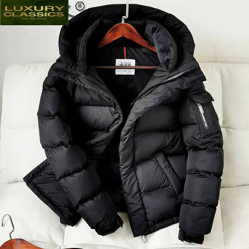 long black puffer coat Women's Down Jacket Hooded Thick Winter Coat Men Clothes 2021 Korean Warm White Duck Down Jackets Fashion Outwear Y6008 puffer jacket with fur hood