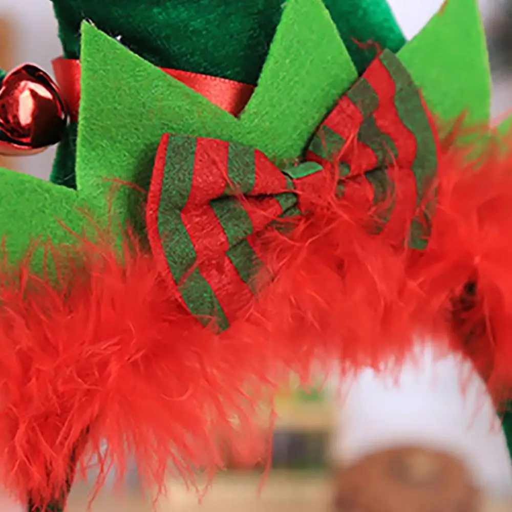 Детская Рождественская повязка на голову, реквизит для фотосессии, Рождественские рога, праздничные вечерние аксессуары для волос, веселая двойная повязка на голову с застежкой