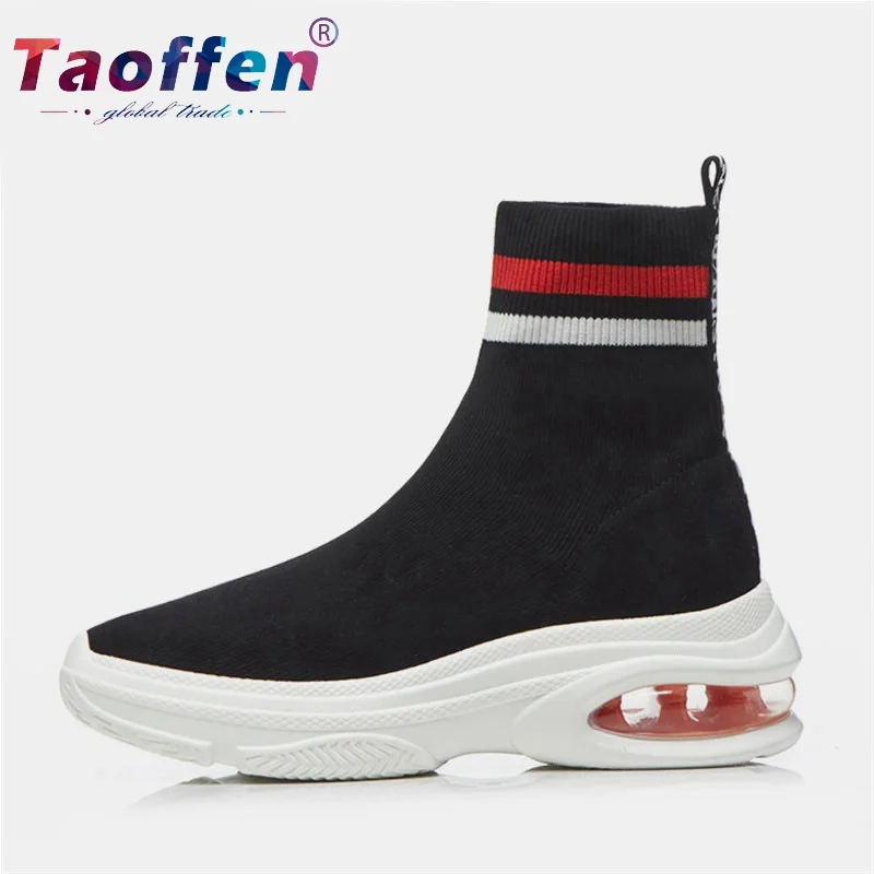 Taoffen/Женская обувь; прогулочные спортивные женские кроссовки; Легкая трикотажная спортивная дышащая женская повседневная обувь; размеры 34-39