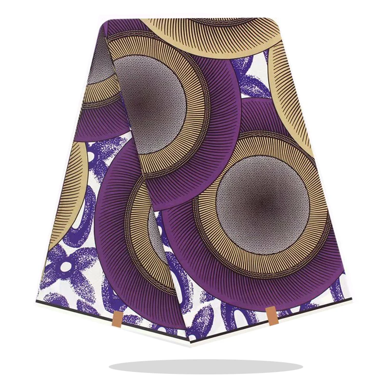 

Veritable High Quality Sewing Material For Party Dress 100%Cotton Ankara African Wax Block Printed Fabric By The Yards RV09-23