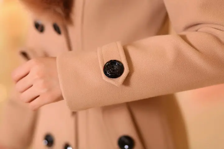 Женское шерстяное пальто размера плюс 5XL с поясом, однотонное тонкое элегантное офисное Женское пальто и куртки, винтажная женская верхняя одежда, пальто из хлопка