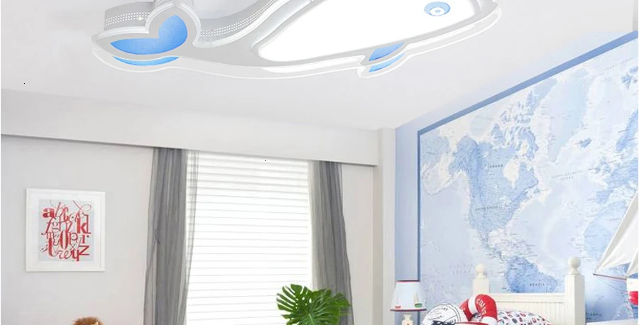 Современные светодиодные потолочные лампы для спальни детская комната блеск затемнения потолочные декоративные абажур Lamparas de techo AC90-290V