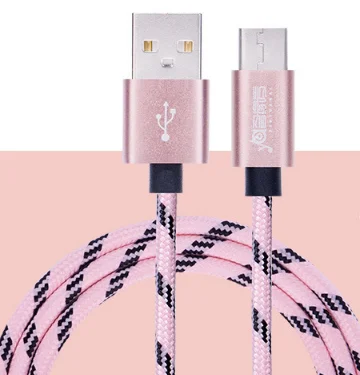 Rose gold Универсальный кабель Micro USB для передачи данных для Samsung Galaxy S4 S5 S6 Note2 для htc для Xiaomi для huawei 5 цветов - Цвет: Rose gold