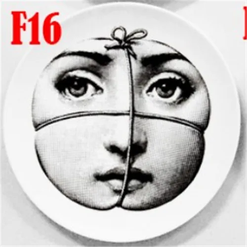 16 Европейские тарелки rosenthal Piero fornasetti, стильные, великолепные, редкие, настенные, декоративные, 8 дюймов, 7 дюймов, блюдо, керамические изделия - Цвет: 16