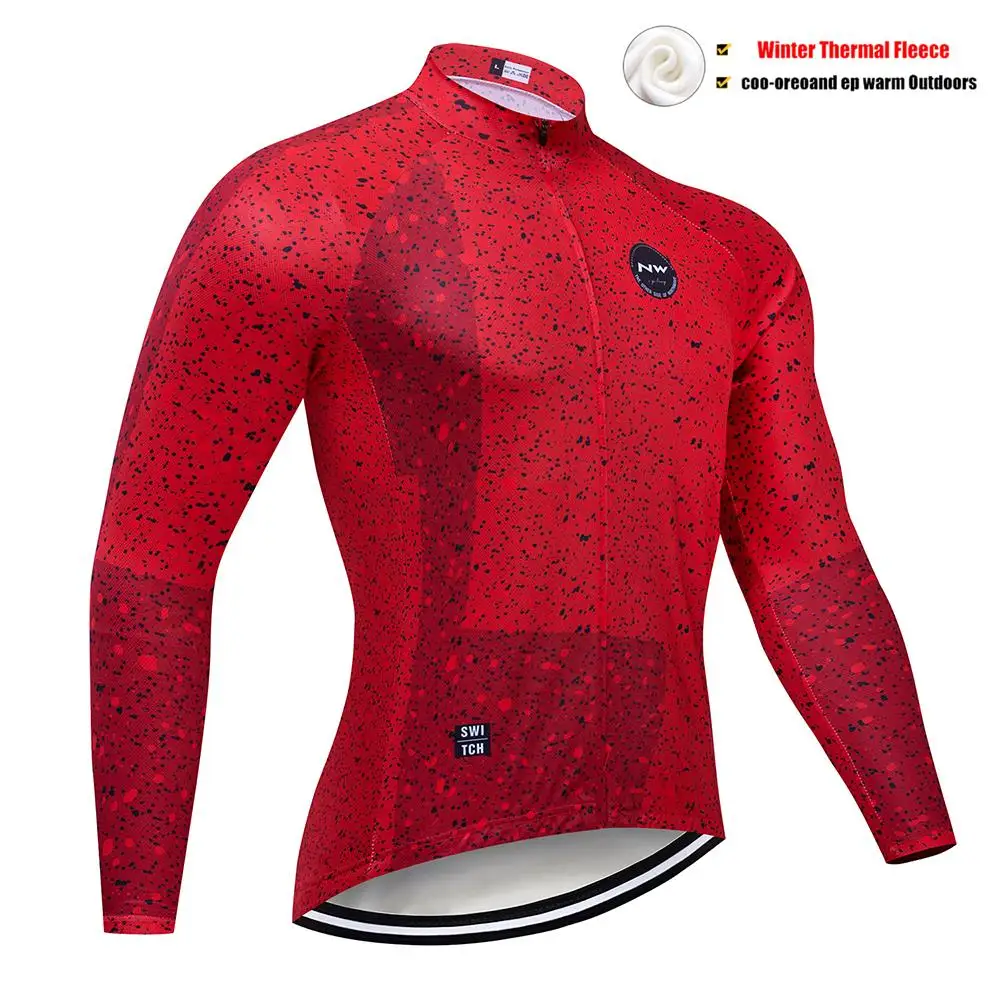 Pic Color Northwave теплый Зимняя Теплая Флисовая велосипедная одежда NW Мужской трикотажный костюм для прогулок верховой езды на велосипеде MTB Одежда комбинезон комплект - Цвет: Pic Color