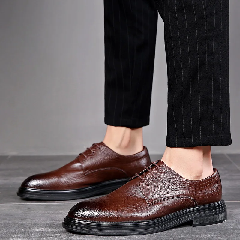 Официальная мужская обувь на плоской подошве; повседневная мужская обувь в британском стиле; мужские оксфорды; Мужская обувь для свадебного торжества