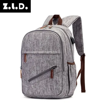 

Men Defence Splashing Water Material Shoulders Bag Belt Usb Design Laptop Bag Men And Women Student Schoolbag