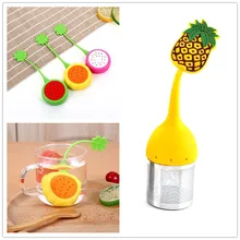 Горячий силиконовый ситечко для чая Арбуз Лимон дизайн свободный чайный лист мешок-сито ПЕРФОРИРОВАННОЕ ситечко для трав и специй Фильтр Инструменты