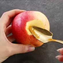 Ложка грейпфрута из нержавеющей стали фруктовая Яблочная ложка-скребок Ручка для столовой посуды десертная ложка зубчатый край детский инструмент для приготовления пищи