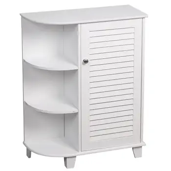 

3-tier Floor Storage Cabinet with Side Shelves Corner Bathroom Toilet Side Wardrobe Towel Box Living Room Furniture