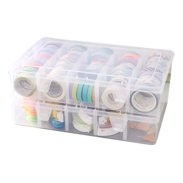 1 Layer Washi Tape Dispenser Storage Case Masking Tape Organizer tape  Holder Tape Cutter 