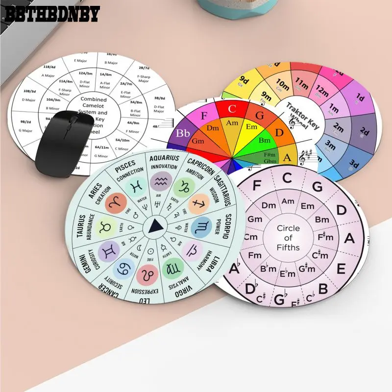

BBTHBDNBY Your Own Mats Camelot Wheel Silicone round mouse Pad to Mouse Game gaming Mousepad Rug For PC Laptop Notebook