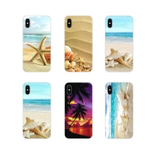Playa Mar S estrella de mar puesta de sol de árbol de palma para Samsung Galaxy A3 A5 A7 A9 A8 estrella A6 Plus 2018 de 2015 2016, 2017 casos de cáscara