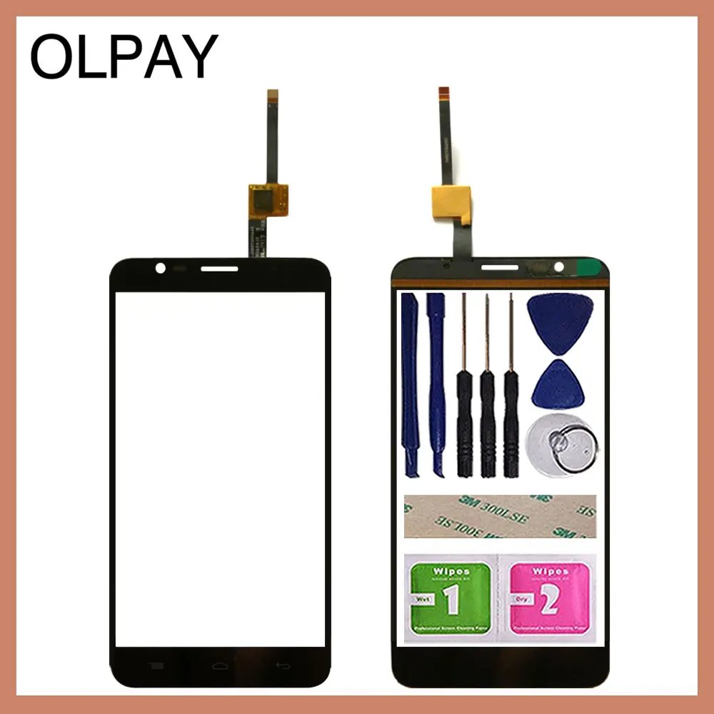 OLPAY 5,5 дюймов Сенсорная стеклянная панель для Alcatel One Touch Flash OT6042 OT 6042 6042D OT-6042D сенсорный экран дигитайзер стекло сенсор