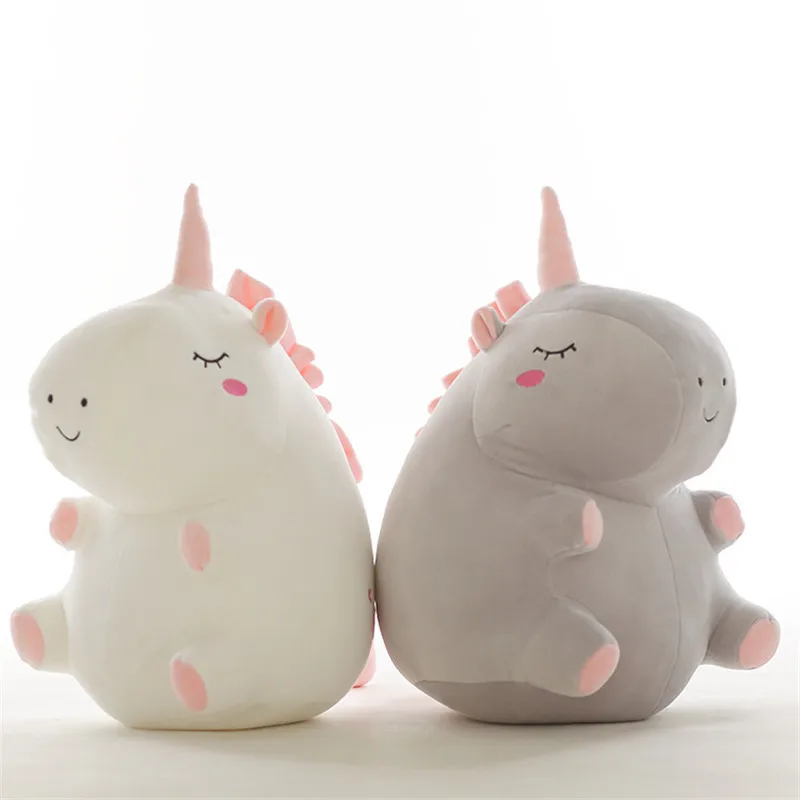 New Cute Fat Unicorn Plush Dolls Lovely Cartoon Round  Rainbow Horse Unicorn Peluche Toys Pillow Cushion Kids Friends Lovers Gift (3)